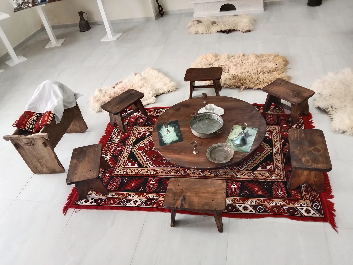 A table and a crib